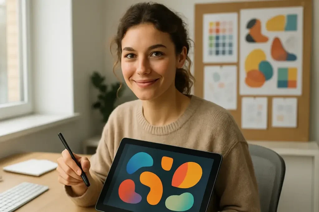 Le travail de designer indépendant consiste à créer des compositions graphiques pour des clients, chaque activité devant être décrite précisément.